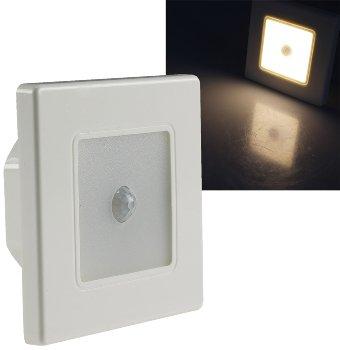 LED Wand-Einbauleuchte "EBL 86 PIR" 2,5W, 3000k, warmweiß, Rahmen cremeweiß