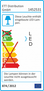 Preview: LED-Wand-Einbauleuchte McShine LWE-86S 2W, 100lm, warmweiß, silberner Rahmen
