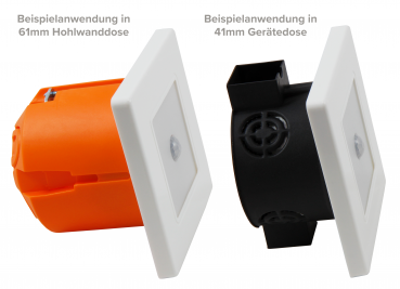 Preview: LED-Wand-Einbauleuchte McShine LWE-86WB 2W, 100lm, warmweiß, weißer Rahmen