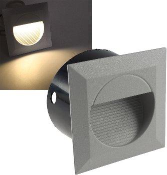 LED Wandeinbauleuchte "WEL Q14" IP65, 14 LEDs, Aluminium, warmweiß