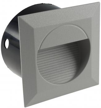 Preview: LED Wandeinbauleuchte "WEL Q14" IP65, 14 LEDs, Aluminium, warmweiß