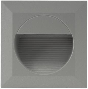 Preview: LED Wandeinbauleuchte "WEL Q14" IP65, 14 LEDs, Aluminium, warmweiß