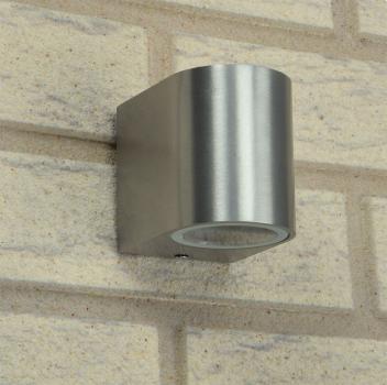 Preview: LED-Wandleuchte "CTW-1" für 1x GU10, IP44, Edelstahl poliert