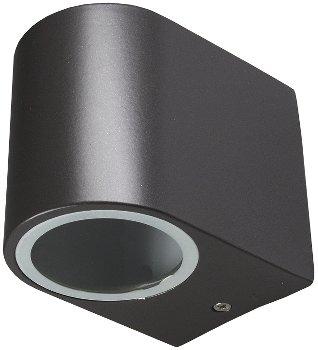 LED-Wandleuchte "CTW-1" für 1x GU10, IP44, Gehäuse schwarz