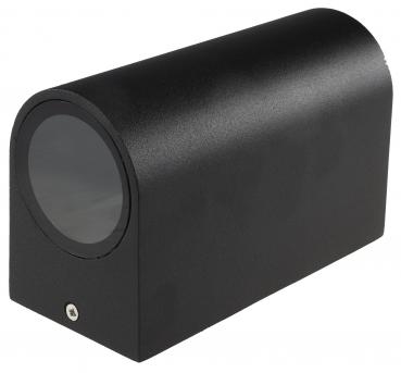 Preview: LED-Wandleuchte "CTW-2" für 2x GU10, IP44, Gehäuse schwarz