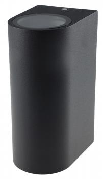 Preview: LED-Wandleuchte "CTW-2" für 2x GU10, IP44, Gehäuse schwarz