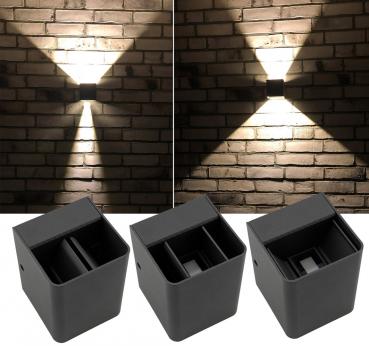 Preview: LED Wandleuchte "Fachada" IP54, 2x3W, 3000K, warmweiß