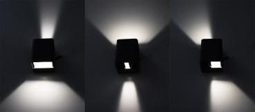 Preview: LED Wandleuchte "Fachada" IP54, 2x3W, 3000K, warmweiß