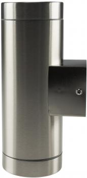 Preview: LED-Wandleuchte "JARDIM 2" für 2x GU10, IP44, Edelstahl poliert