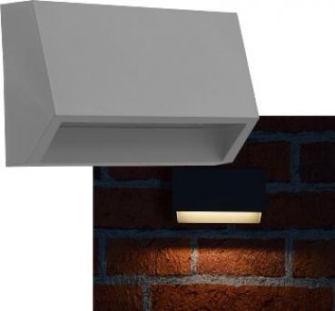 LED Wandleuchte "KWL-98", eckig IP65, 1,5W, 100Lm, Kunststoff, warmweiß