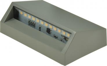 Preview: LED Wandleuchte "KWL-98", eckig IP65, 1,5W, 100Lm, Kunststoff, warmweiß
