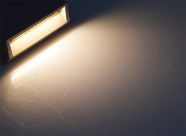 Preview: LED Wandleuchte "KWL-98", eckig IP65, 1,5W, 100Lm, Kunststoff, warmweiß