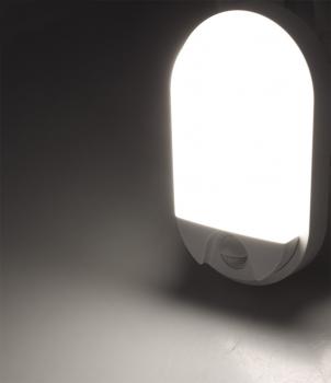 Preview: LED Wandleuchte "NIAS" IP54, 4000K 10W, 830lm, PIR-Bewegungsmelder