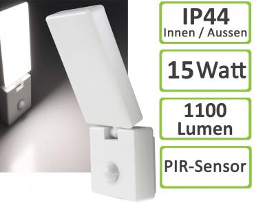 LED Wandleuchte "PORTAO" 4000K 15W, 1100lm, PIR-Bewegungsmelder, IP44