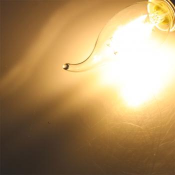 Preview: LED Windstoßkerze E14 "Filament W4" 3000k, 470lm, 230V/4W, warmweiß