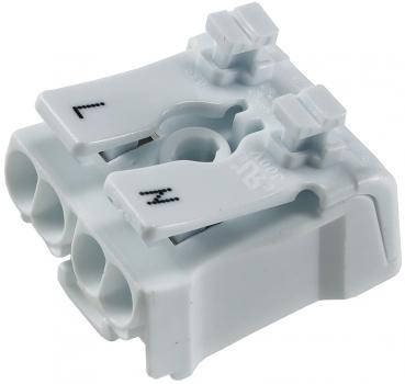 Preview: Lüsterklemme, 2-polig mit Hebel 0,75-2,5mm², max. 16A