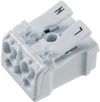 Preview: Lüsterklemme, 2-polig mit Hebel 0,75-2,5mm², max. 16A