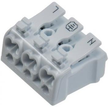 Lüsterklemme, 3-polig mit Hebel 0,75-2,5mm², max. 16A