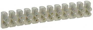 Preview: Lüsterklemmen für 2,5-4,0mm², 12 Klemmen Messingeinsatz, transparent