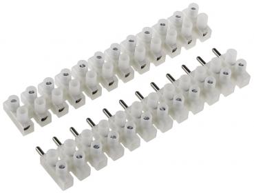 Preview: Lüsterklemmen für 2,5-4,0mm², 12 Klemmen Messingeinsatz, transparent, steckbar