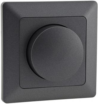 MILOS Dimmer für LED Lampen, Anthrazit 250V~/ 3-60W, inkl. Rahmen, UP