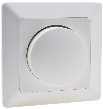 MILOS Dimmer für LED Lampen weiß matt 250V~/ 3-60W, inkl. Rahmen, UP