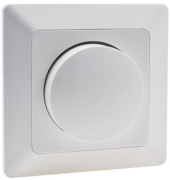 Preview: MILOS Dimmer für LED Lampen weiß matt 250V~/ 3-60W, inkl. Rahmen, UP