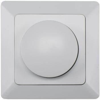 Preview: MILOS Dimmer für LED Lampen weiß matt 250V~/ 3-60W, inkl. Rahmen, UP