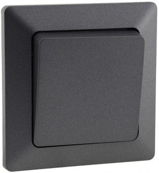 MILOS Kreuzschalter, Anthrazit 250V~/ 10A, inkl. Rahmen, UP