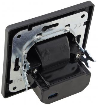 Preview: MILOS LED-Einbauleuchte "COB" Anthrazit 80x80mm, 3000k, warmweiß, 110Lumen