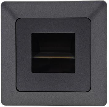 Preview: MILOS LED-Einbauleuchte "COB" Anthrazit 80x80mm, 3000k, warmweiß, 110Lumen