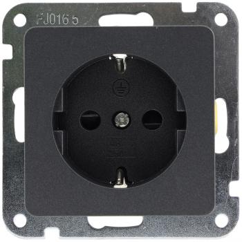 MILOS Schutzkontakt-Steckdose, Anthrazit 250V~/ 16A, OHNE Rahmen, Klemmanschluss