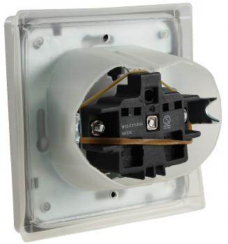 Preview: MILOS Schutzkontakt-Steckdose IP44 250V~/ 16A, inkl. Rahmen, UP, weiß matt