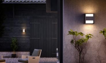 Preview: Philips Lighting myGarden Wandleuchte Arbour anthrazit 2x4,5W
