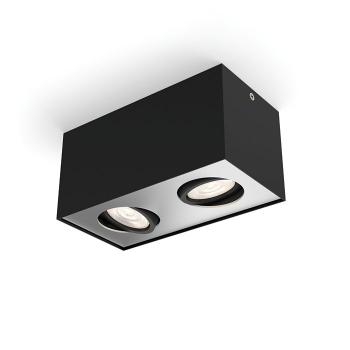 Preview: Philips MyLiving Box Warm Glow LEDSpot 2 flg. schwarz
