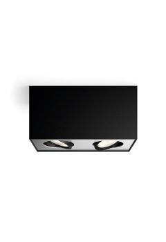Philips MyLiving Box Warm Glow LEDSpot 2 flg. schwarz