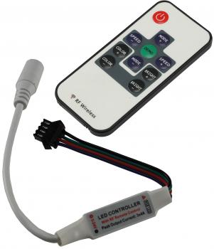 Preview: RGB LED-Stripe Controller Funk Funk-Fernbedienung, 12-24V, max. 72Watt