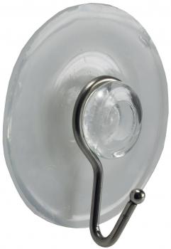 Preview: Saugnapf "Easy 42" mit Metallhaken 10er Pack, transparent, Ø 42mm