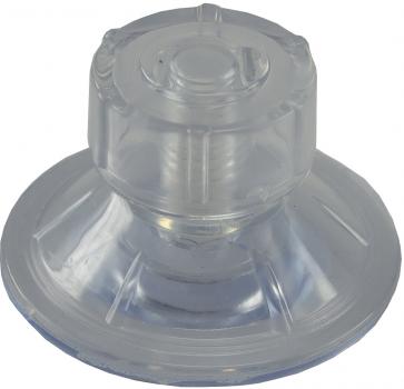 Preview: Saugnapf "Fix 47" mit Schraube, rostfrei 5er Pack, Kunststoff,transparent, Ø47mm