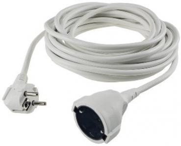 Schutzkontakt-Verlängerung, 10m, weiß H05VV-F3G 1,5mm² 16A/250V