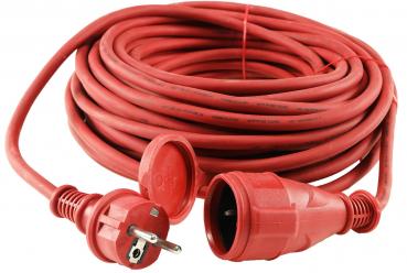 Preview: Schutzkontakt-Verlängerung, 25m, rot H05RR-F3G 1,5mm² 16A/250V, IP44