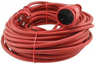 Preview: Schutzkontakt-Verlängerung, 25m, rot H05RR-F3G 1,5mm² 16A/250V, IP44