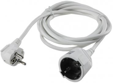 Preview: Schutzkontakt-Verlängerung, 3m, weiß H05VV-F3G 1,5mm² 16A/250V