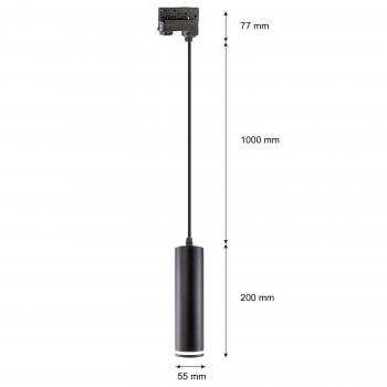 MADARA MINI RING GU10 3-Phasen-Strahler für austauschbare Leuchtmittel, schwarz, 250V