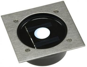 Solar LED Bodenstrahler "CTB-E", eckig BxHxT 10x10x4cm, IP44, Edelstahl-Front