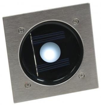Preview: Solar LED Bodenstrahler "CTB-E", eckig BxHxT 10x10x4cm, IP44, Edelstahl-Front
