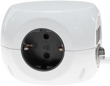 Preview: Steckdosen-Kubus 3x Schutzk + 3x USB 1,4m Zuleitung, Ein-/Aus-Schalter