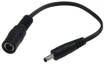 Preview: Stecker-Adapterkabel 10cm lang 3,5mm Stecker auf 5,5/2,1mm Buchse