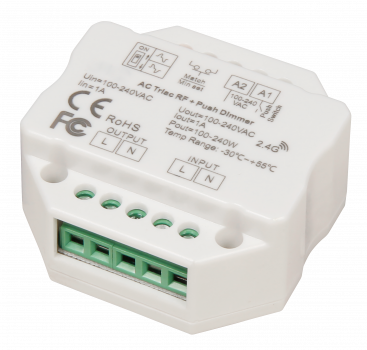 Tast-Dimmer McShine TD-24 LED-geeignet, max. 240W, 230V, passend für UP-Dose