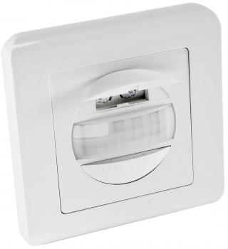 Preview: Unterputz PIR-Bewegungsmelder 160° Pro LED geeignet, 2-Draht Technik, weiß